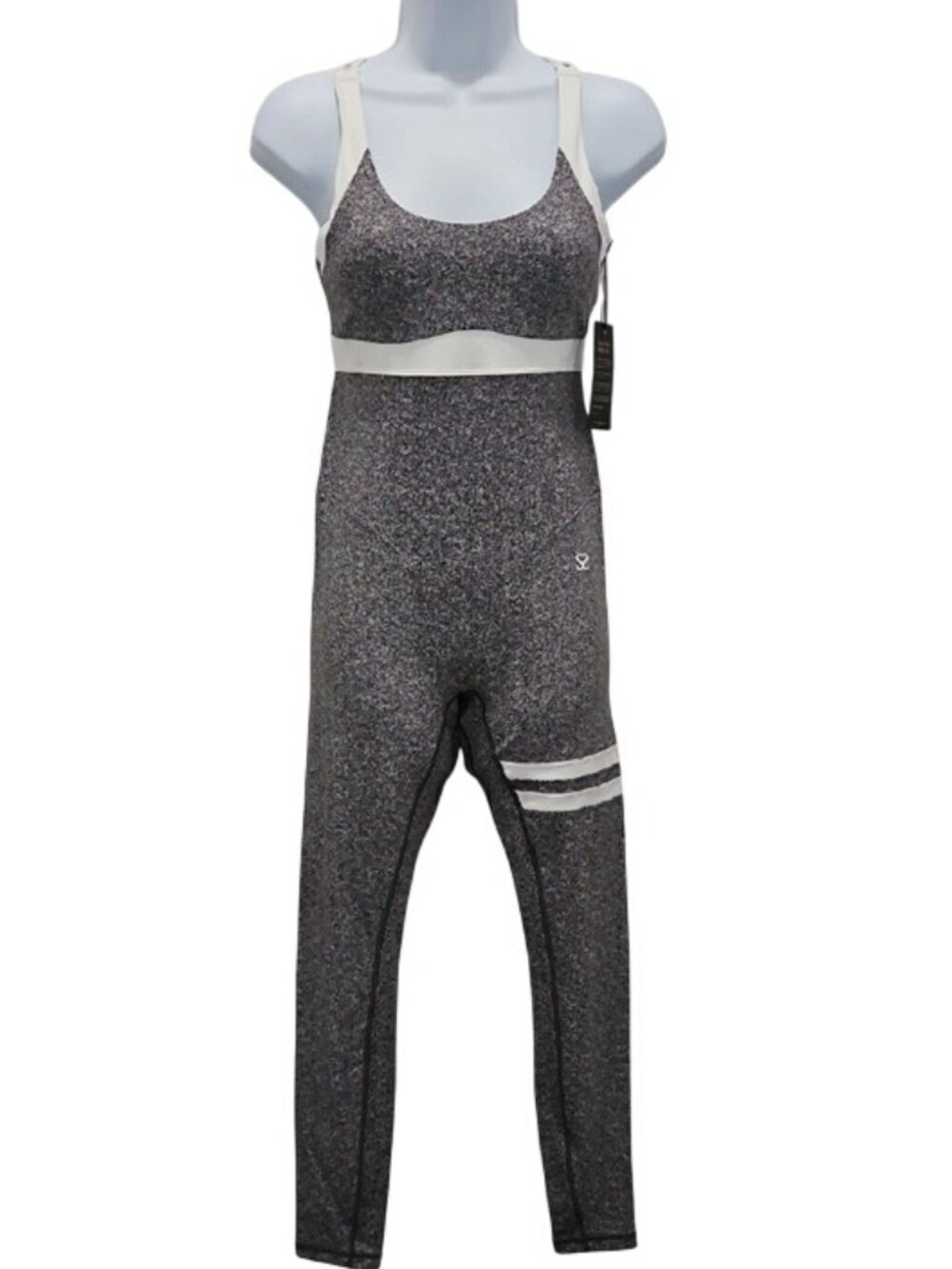 Topissima Serena Heather Gray Jumpsuit New Logo Medium Women's Yoga Gym